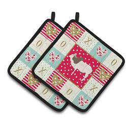 CK5257PTHD 7.5 x 7.5 in. Malvi Cow Love Pair of Pot Holders
