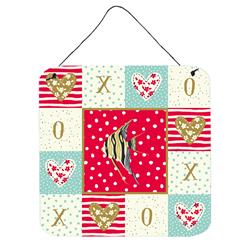 6 x 6 in. Angelfish Love Wall or Door Hanging Prints