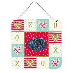 6 x 6 in. Emperor Angelfish Love Wall or Door Hanging Prints