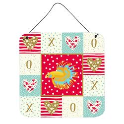6 x 6 in. Crown Tail Betta Love Wall or Door Hanging Prints