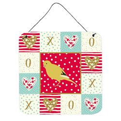 6 x 6 in. Border Canary Love Wall or Door Hanging Prints