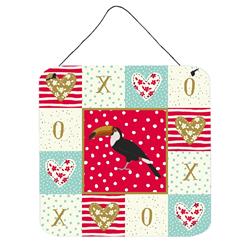 6 x 6 in. Toucan Love Wall or Door Hanging Prints