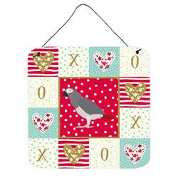 6 x 6 in. African Grey Parrot Love Wall or Door Hanging Prints