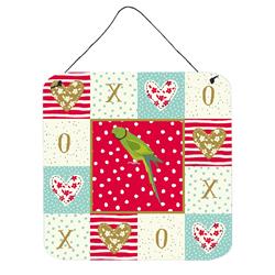 6 x 6 in. Ring-Necked Parakeet Love Wall or Door Hanging Prints