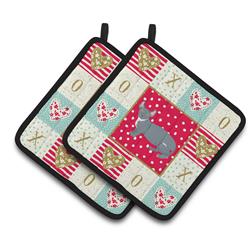 CK5605PTHD 7.5 x 7.5 in. Dwelf No.2 Cat Love Pair of Pot Holders