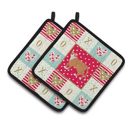 CK5611PTHD 7.5 x 7.5 in. European Shorthair No.1 Cat Love Pair of Pot Holders