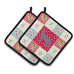 CK5631PTHD 7.5 x 7.5 in. Korat No.2 Cat Love Pair of Pot Holders