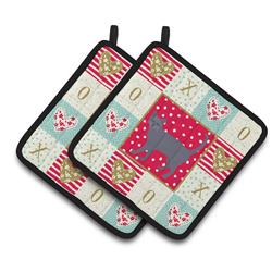 CK5632PTHD 7.5 x 7.5 in. Korat No.3 Cat Love Pair of Pot Holders