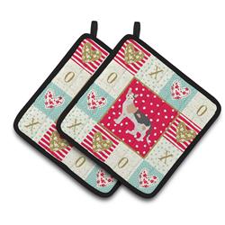 CK5644PTHD 7.5 x 7.5 in. Malayan No.1 Cat Love Pair of Pot Holders