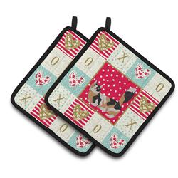 CK5652PTHD 7.5 x 7.5 in. Munchkin No.3 Cat Love Pair of Pot Holders
