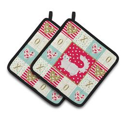 CK5653PTHD 7.5 x 7.5 in. Napoleon No.1 Cat Love Pair of Pot Holders