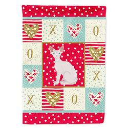 28 x 0.01 x 40 in. Sphynx Cat Love Canvas House Flag