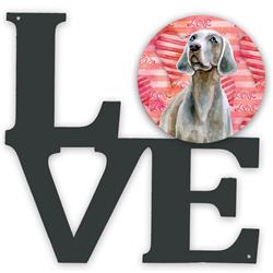 Picture of Carolines Treasures BB9761WALV 11.5 x 11.75 in. Weimaraner Love Metal Artwork Wall Decor