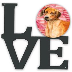 11.5 x 11.75 in. Rhodesian Ridgeback Love Metal Artwork Wall Decor