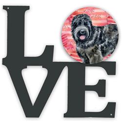 Picture of Carolines Treasures BB9764WALV 11.5 x 11.75 in. Black Russian Terrier Love Metal Artwork Wall Decor