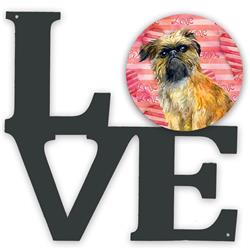 11.5 x 11.75 in. Brussels Griffon Love Metal Artwork Wall Decor