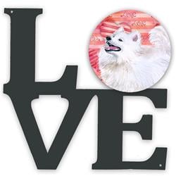 11.5 x 11.75 in. Samoyed Love Metal Artwork Wall Decor
