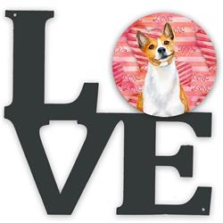 Picture of Carolines Treasures BB9779WALV 11.5 x 11.75 in. Basenji Love Metal Artwork Wall Decor