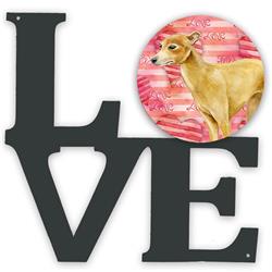 Picture of Carolines Treasures BB9785WALV 11.5 x 11.75 in. Italian Greyhound Love Metal Artwork Wall Decor