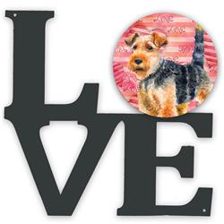BB9787WALV 11.5 x 11.75 in. Welsh Terrier Love Metal Artwork Wall Decor