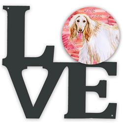 Picture of Carolines Treasures BB9789WALV 11.5 x 11.75 in. Afghan Hound Love Metal Artwork Wall Decor