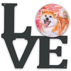11.5 x 11.75 in. Akita Love Metal Artwork Wall Decor