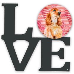 11.5 x 11.75 in. Cocker Spaniel Love Metal Artwork Wall Decor