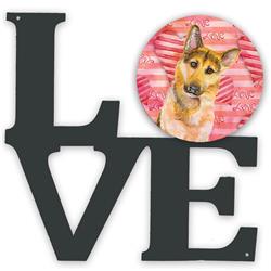 Picture of Carolines Treasures BB9798WALV 11.5 x 11.75 in. German Shepherd No.2 Love Metal Artwork Wall Decor