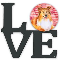 11.5 x 11.75 in. Sheltie Love Metal Artwork Wall Decor