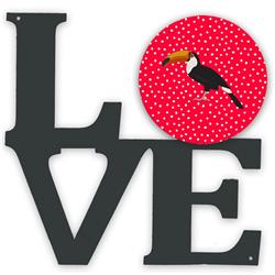 11.5 x 11.75 in. Toucan Love Metal Artwork Wall Decor