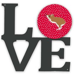 11.5 x 11.75 in. White Legged Hamster Love Metal Artwork Wall Decor