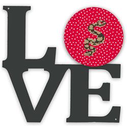 CK5530WALV 11.5 x 11.75 in. Python Metal Artwork Love Wall Decor