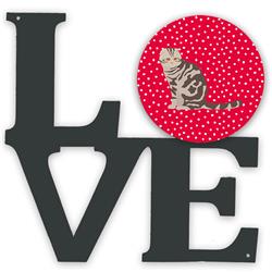 11.5 x 11.75 in. Foldex Exotic Fold Cat Love Metal Artwork Wall Decor
