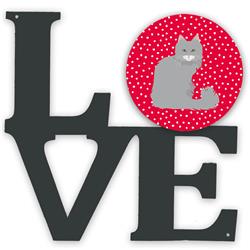 11.5 x 11.75 in. Norwegian Forest Cat Love Metal Artwork Wall Decor