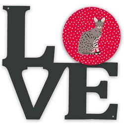 11.5 x 11.75 in. Ocicat Cat Love Metal Artwork Wall Decor