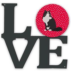 11.5 x 11.75 in. Ragamuffin Cat Love Metal Artwork Wall Decor