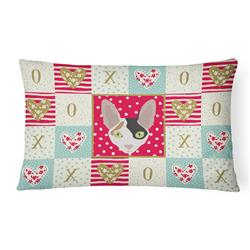 12 x 3 x 16 in. Cornish Rex Cat Love Canvas Fabric Decorative Pillow