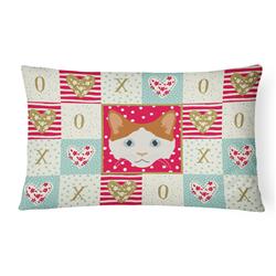 12 x 3 x 16 in. La Perm Cat Love Canvas Fabric Decorative Pillow