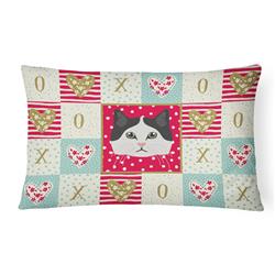 12 x 3 x 16 in. Ragamuffin Cat Love Canvas Fabric Decorative Pillow