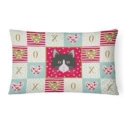 12 x 3 x 16 in. Siberian Forest Cat Love Canvas Fabric Decorative Pillow
