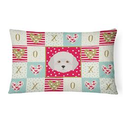 12 x 3 x 16 in. Cyprus Poodle Love Canvas Fabric Decorative Pillow