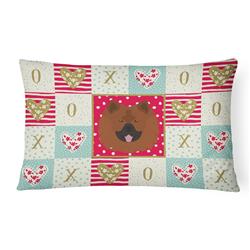 12 x 3 x 16 in. Eurasier Love Canvas Fabric Decorative Pillow