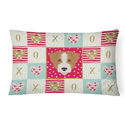 12 x 3 x 16 in. Kromfohrlander Love Canvas Fabric Decorative Pillow