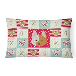 12 x 3 x 16 in. Nordic Spitz Love Canvas Fabric Decorative Pillow