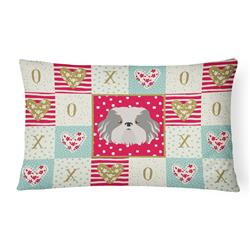 12 x 3 x 16 in. Odis Dog Love Canvas Fabric Decorative Pillow