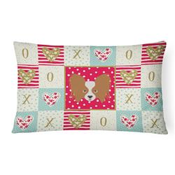12 x 3 x 16 in. Papillon Love Canvas Fabric Decorative Pillow