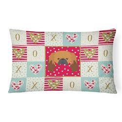 12 x 3 x 16 in. Pekingese Love Canvas Fabric Decorative Pillow