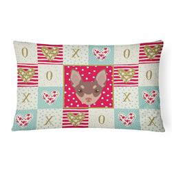 12 x 3 x 16 in. Toy Fox Terrier Love Canvas Fabric Decorative Pillow