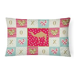 12 x 3 x 16 in. Arabian Camel Dromedary Love Canvas Fabric Decorative Pillow