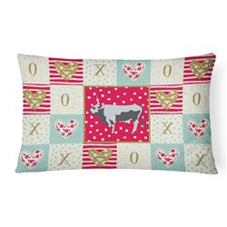 12 x 3 x 16 in. Hungarian Grey Steppe Cow Love Canvas Fabric Decorative Pillow